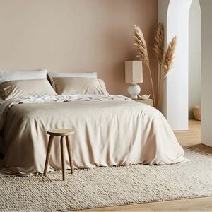 Ettitude Cooling Signature Sateen Duvet Cover Sand Full / Queen